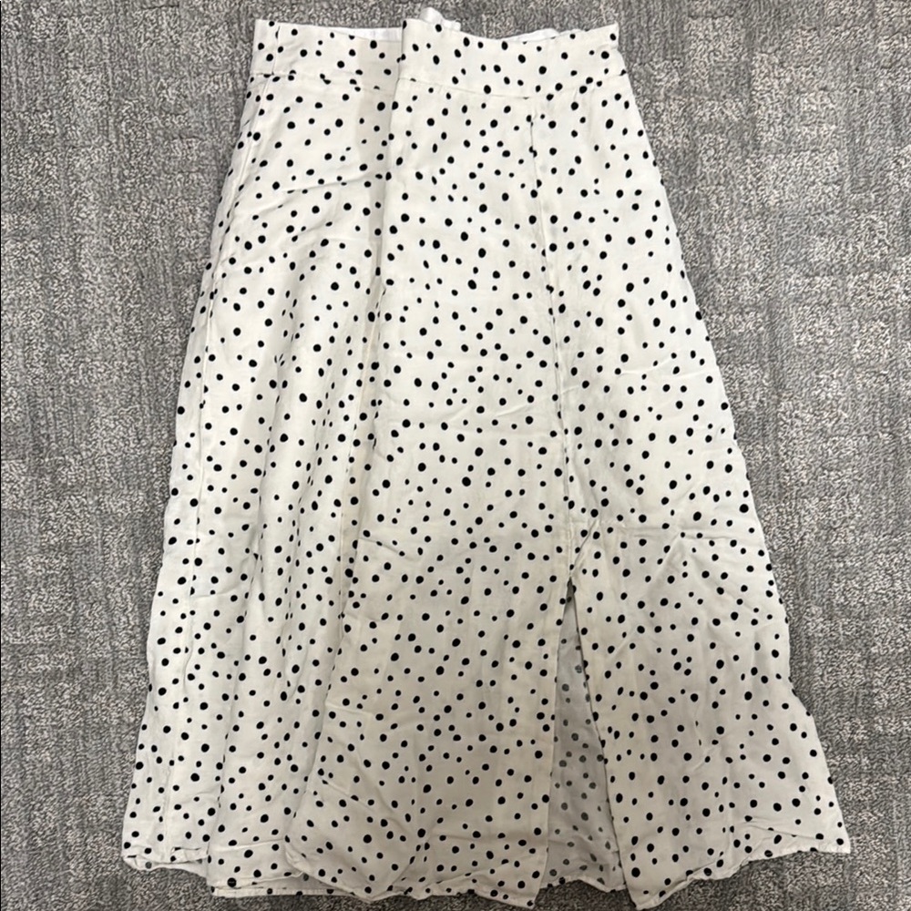 LOFT dotted midi skirt